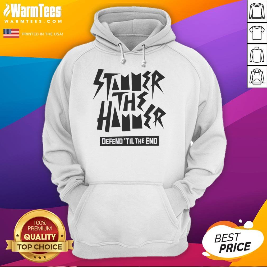 good-stammer-the-hammer-defend-e28098til-the-end-hoodie Good Stammer The Hammer hoodie in black, showcasing a bold graphic print, perfect for defending your style 'til the end.