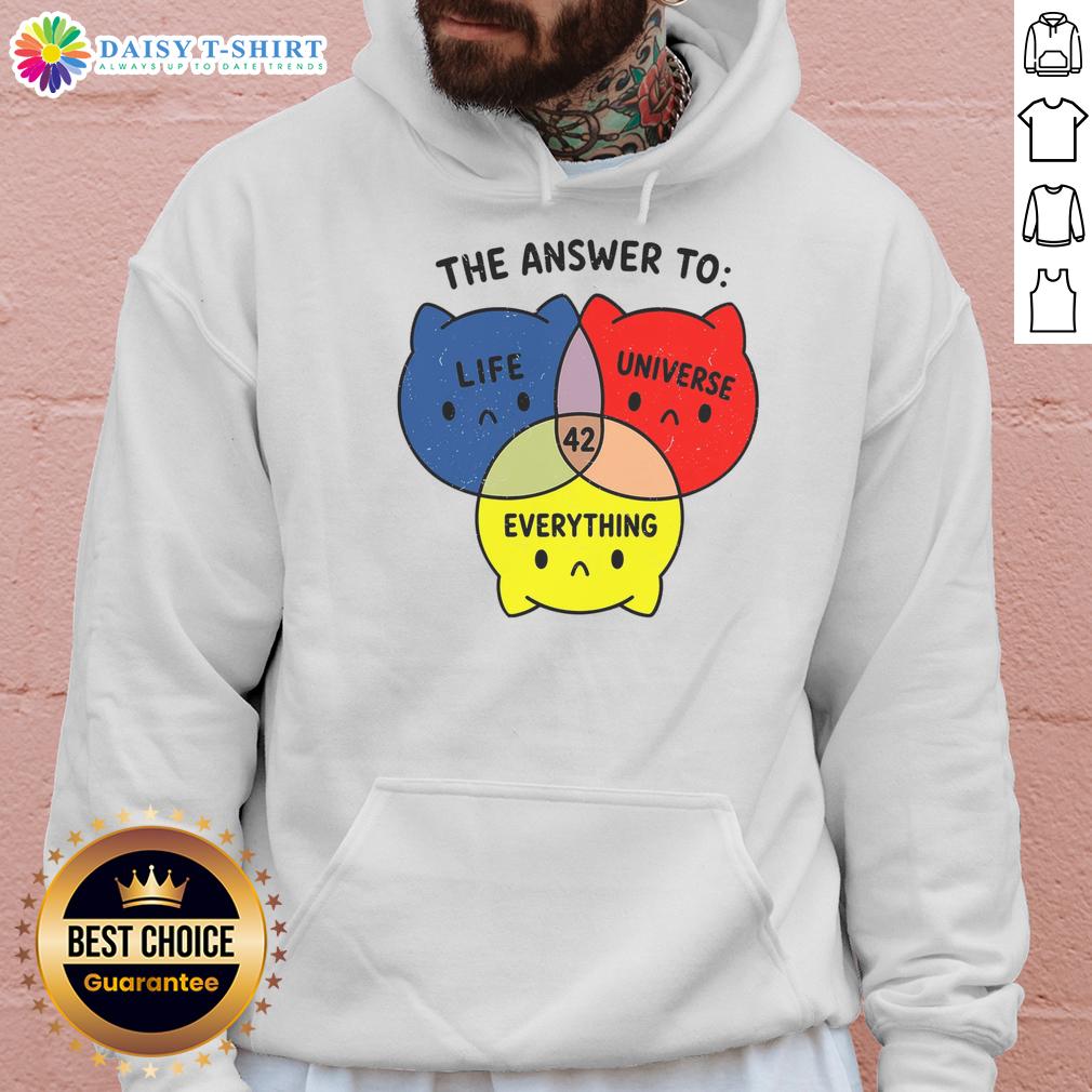 Good The Answer To Everything 42 Cute Hoodie Cute hoodie featuring the phrase The Answer to Everything 42 in a stylish design, perfect for fans of science and humor.