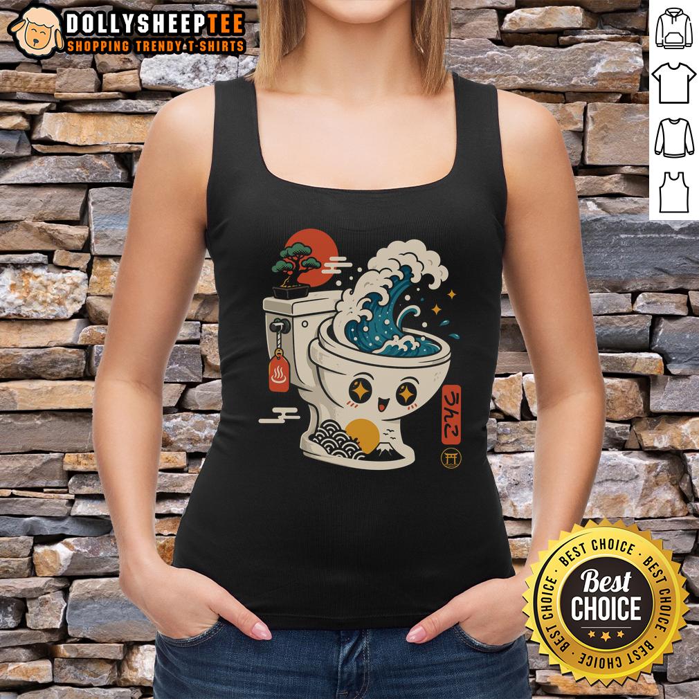 Good The Great Flush Wave Funny Toilet Spoof Tank Top Funny toilet spoof tank top featuring 'Good The Great Flush Wave' design, perfect for humor lovers and casual wear.