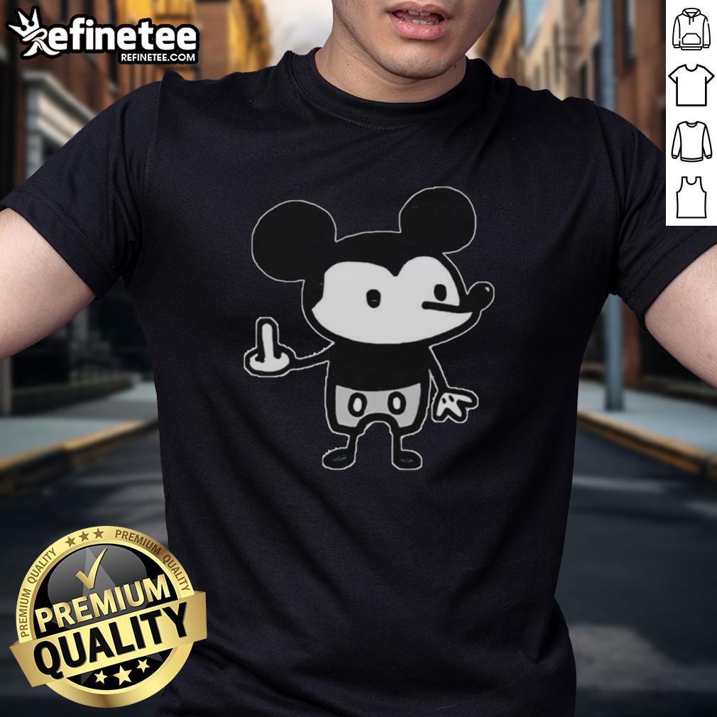 good-the-mouse-gives-the-middle-finger-mickey-mouse-cartoon-t-shirt-1 Good The Mouse Gives The Middle Finger Mickey Mouse Cartoon T-Shirt featuring a playful Mickey Mouse design.