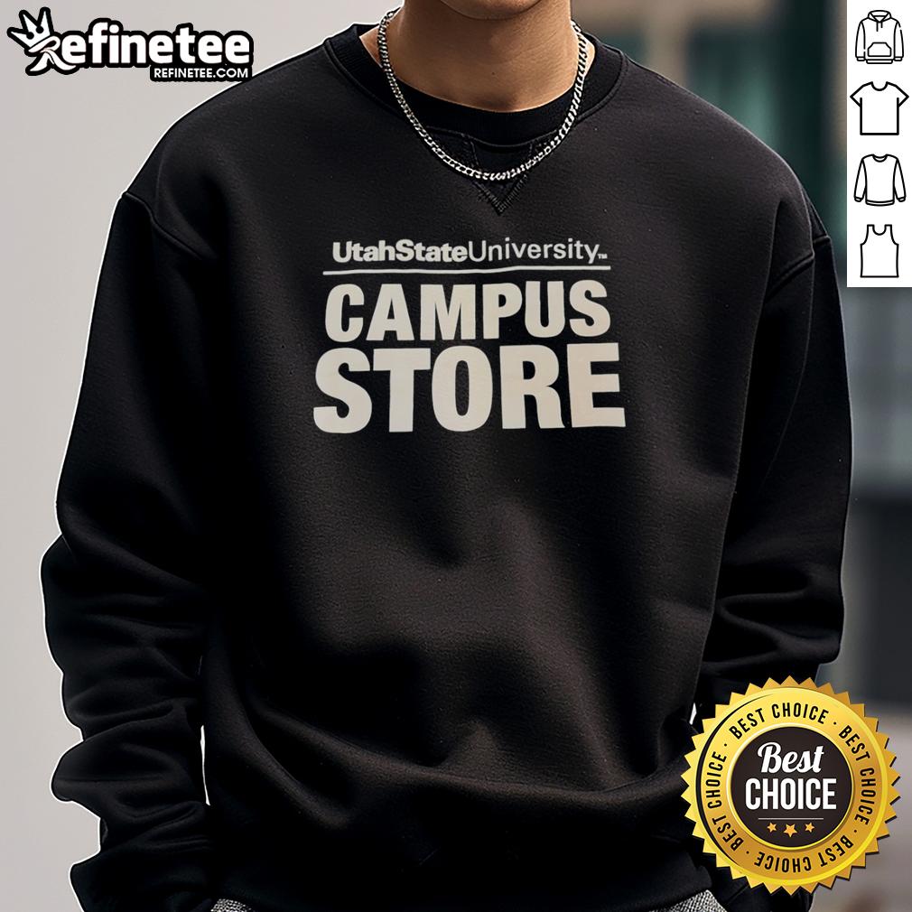 good-utah-state-university-campus-store-college-text-sweatshirt Alt Text: Good Utah State University Campus Store sweatshirt featuring college logo, perfect for students and alumni.