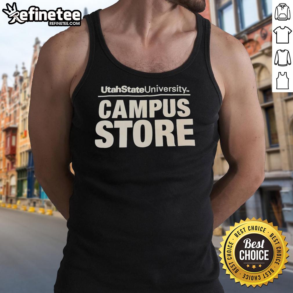 good-utah-state-university-campus-store-college-text-tank-top Alt Text: Good Utah State University Campus Store college text tank top featuring school colors and logo, perfect for students.