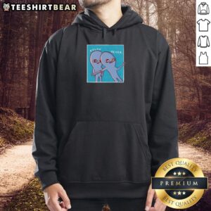 Awesome two cute aliens relaxing on a strange planet, featured on Nathan W. Pyle hoodie design.
