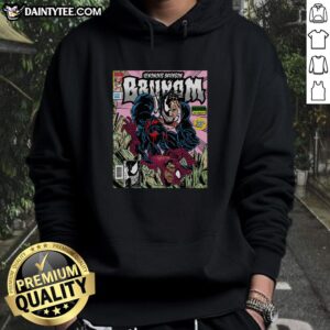 Awesome Venomous Brunson Venom X Jalen Brunson Marvel Comic Hoodie featuring vibrant graphics and stylish design.
