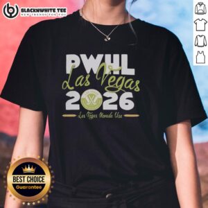 Alt Text: Awesome PWHL Las Vegas Stadium Essentials Gotcha Ladies Tee in vibrant design, perfect for fans and game day outfits.