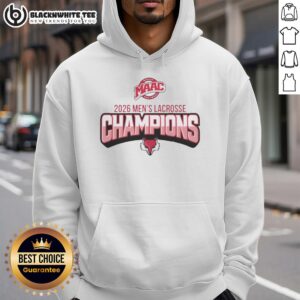 Top Marist Lacrosse 2026 Men's Lacrosse Champions Hoodie featuring team colors and logo, perfect for fans and players.