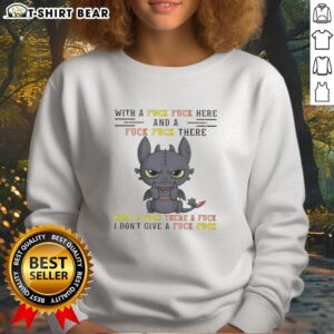 Awesome Toothless dragon sweatshirt featuring fun 'Fck Fck' design, perfect for fans of animated fantasy adventures.