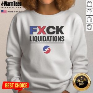 Hot-Fxck Liquidations logo sweatshirt featuring bold branding in stylish design, perfect for casual streetwear.