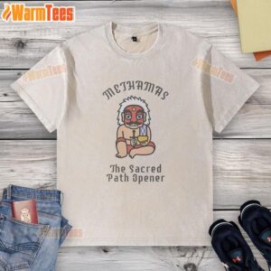 Alt Text: Original Methamas The Sacred Path Opener Washed T-Shirt featuring a unique design and soft fabric for casual wear.