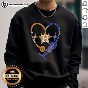 Top Houston Astros Stethoscope Heartbeat sweatshirt, perfect for fans merging love for baseball and healthcare.