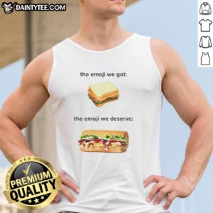 Original Sandwich tank top featuring the iconic emoji design we deserve for food lovers and emoji fans.