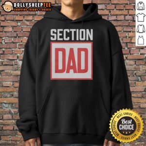 Stylish Nice Section Dad Logo Hoodie featuring a trendy design perfect for casual wear and dad style enthusiasts.