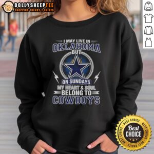 Awesome Dallas Cowboys NFL sweatshirt showcasing team pride for fans in Oklahoma and beyond.