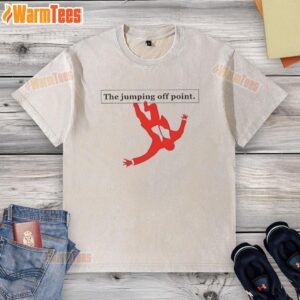 Original The Jumping Off Point washed t-shirt in soft cotton, featuring a stylish design perfect for casual wear.
