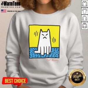 Stylish Pretty Cat Haring sweatshirt featuring vibrant cat designs, perfect for casual wear and art lovers.