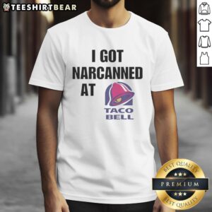 Pretty I Got Narcanned At Taco Bell T-shirt design featuring bold text and vibrant colors, perfect for Taco Bell fans.