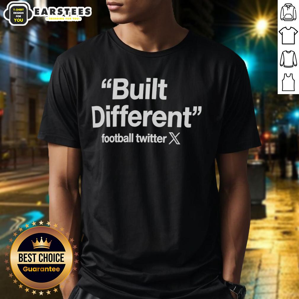hot-built-different-football-twitter-logo-t-shirt-1 Hot Built Different Football Twitter Logo T-Shirt featuring a bold design for sports enthusiasts and fans.