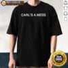 Hot Carl's A Mess Letter T-Shirt featuring bold graphic design on a stylish casual tee for trendy streetwear lovers.