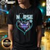 Charlotte Hornets Nurse NBA T-Shirt featuring a stethoscope shaped heart design, perfect for sports and healthcare fans.