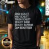 Hot Good Schlitt T-Shirt featuring 'Holy Schlitt' and 'Schlitt Happens' slogans, perfect for Schlitt fans and casual wear.