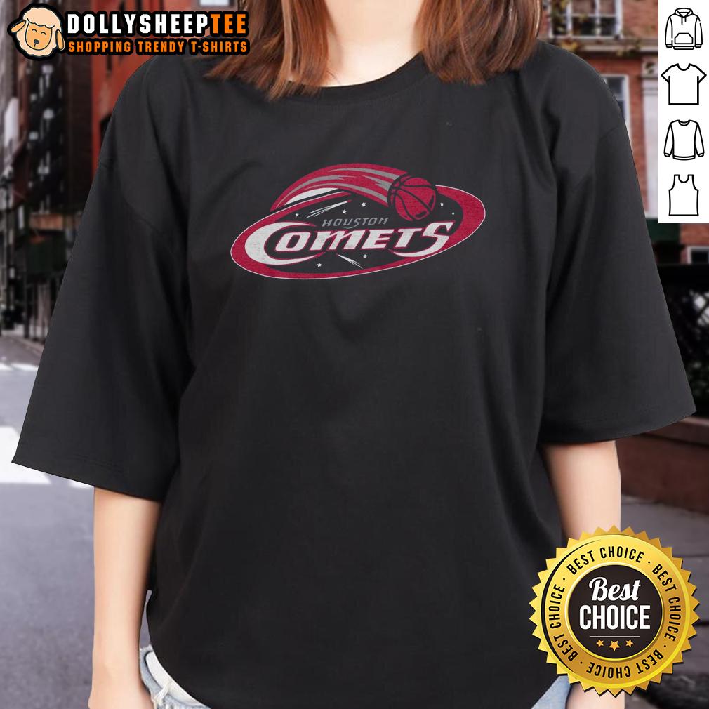 Hot Houston Comets '97 Ladies Tee Alt Text: Hot Houston Comets 97 ladies tee featuring vibrant team colors and logo, perfect for fans and casual wear.