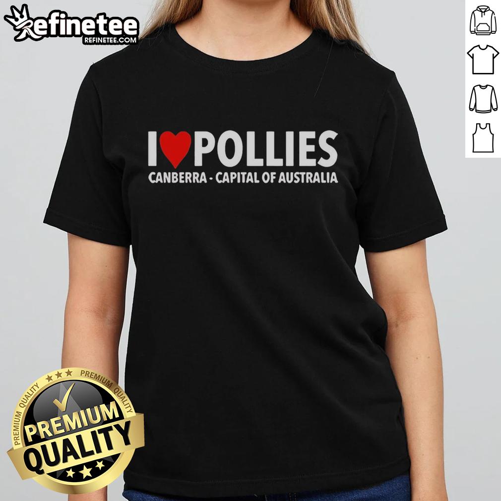 hot-i-love-pollies-canberra-capital-australia-heart-shape-ladies-tee Heart-shaped design on 'Hot I Love Pollies' ladies tee, showcasing Canberra, Australia, perfect for stylish locals.