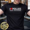 Alt Text: Hot I Love Pollies Canberra Capital Australia Heart Shape T-Shirt featuring vibrant design and iconic city love theme.