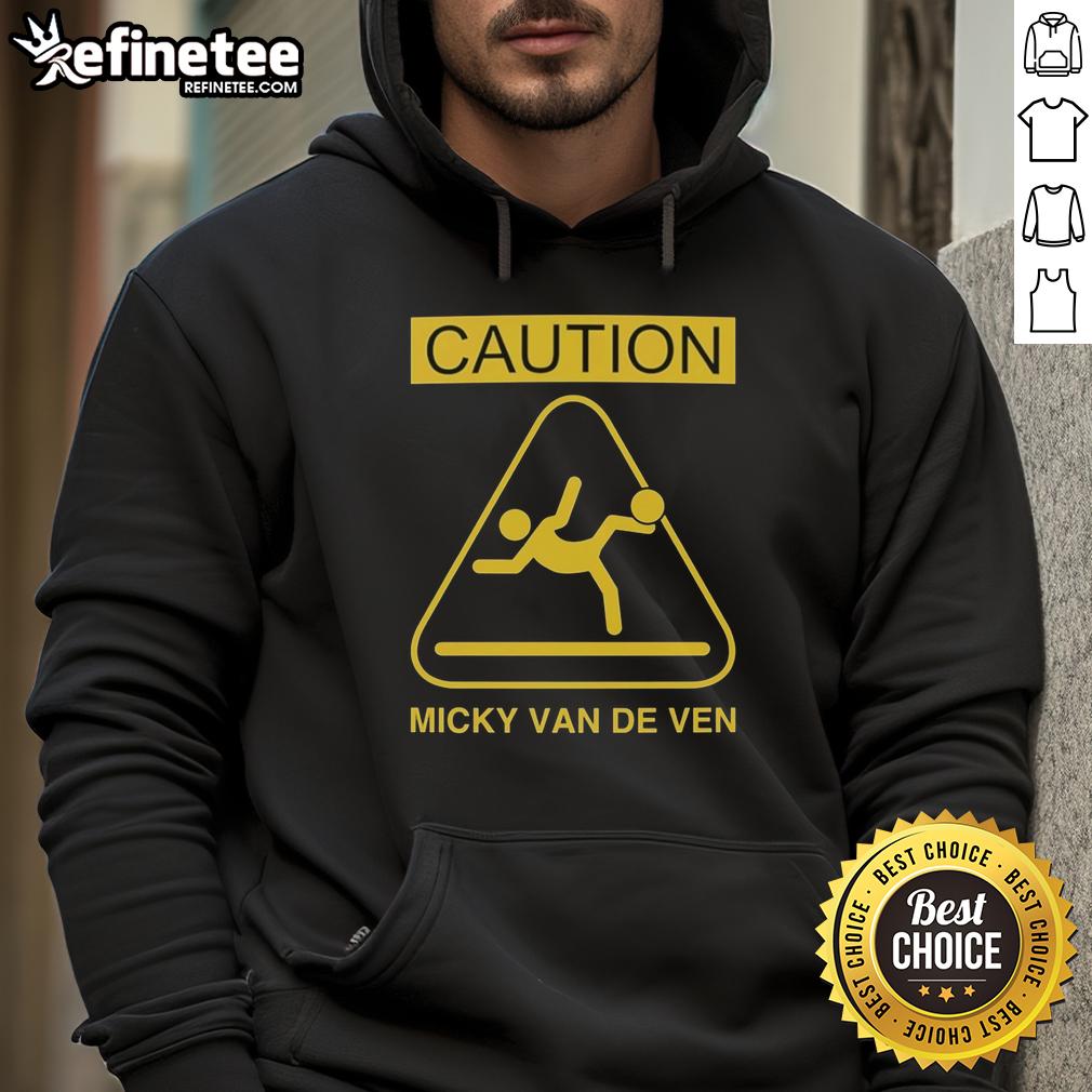 hot-micky-van-de-ven-tottenham-hotspur-caution-slide-kick-hoodie Alt Text: Hot Micky Van De Ven Tottenham Hotspur hoodie featuring a caution slide kick design, perfect for fans and casual wear.