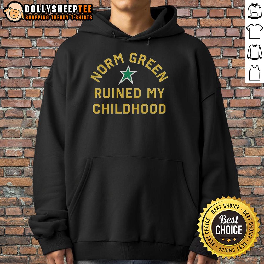 Hot Minnesota Wild Norm Green Ruined My Childhood Star Hoodie Hot Minnesota Wild Norm Green Ruined My Childhood Star Hoodie in vibrant colors, perfect for hockey fans and nostalgia lovers.