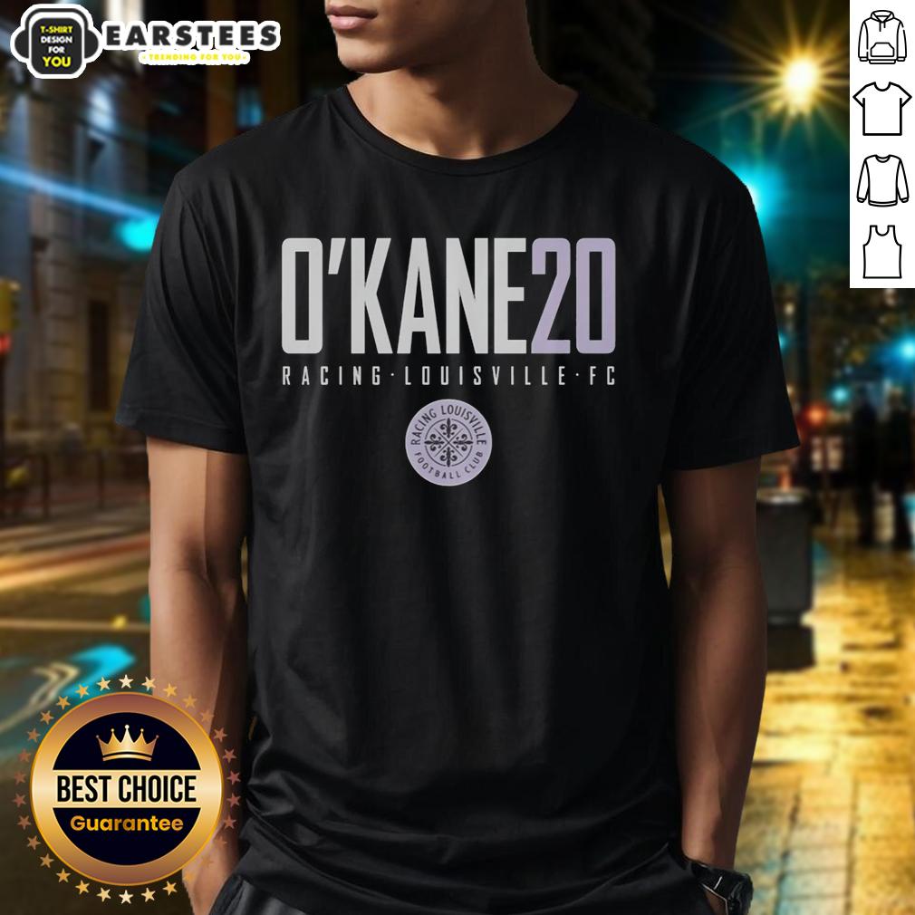 hot-okane20-racing-louisville-fc-t-shirt Hot O'Kane20 Racing Louisville FC T-Shirt featuring vibrant team colors and logo, perfect for fans and supporters.