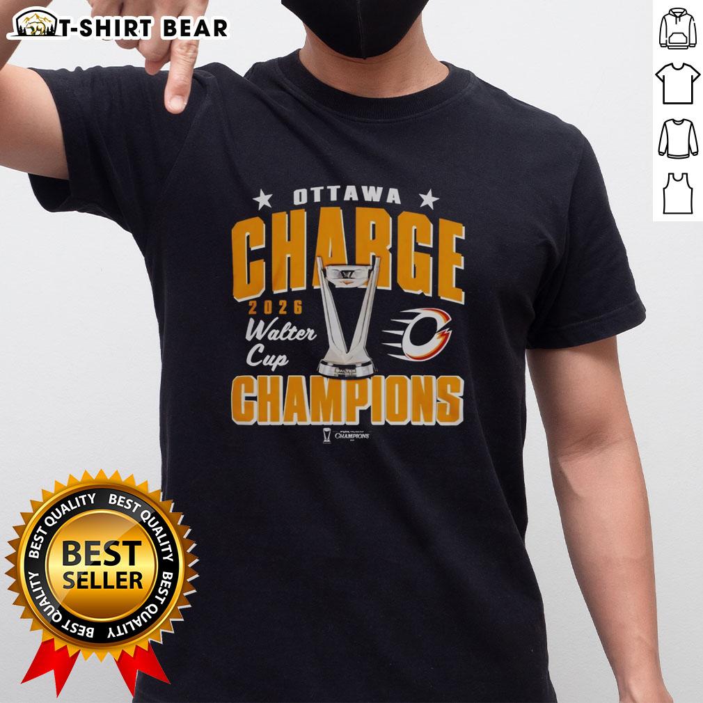 Hot Ottawa Charge 2026 Pwhl Walter Cup Champions T Shirt Hot Ottawa Charge 2026 PWHL Walter Cup Champions T-shirt featuring team logo and vibrant design for fans.