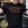 Vintage Hot Philadelphia t-shirt featuring bold graphic 'Where The Weak Are Killed And Eaten' design for unique style.