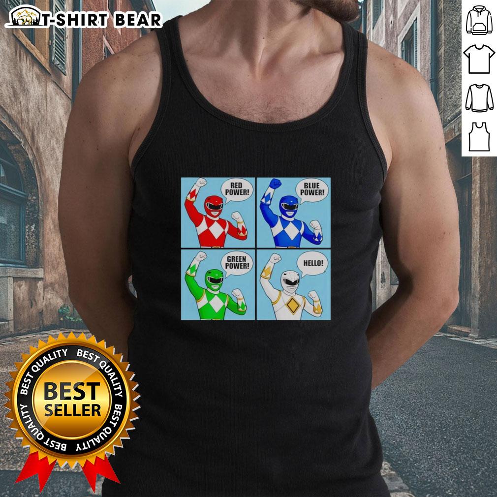 Hot Power Red Power Blue Power Green Power Hello Tank Top