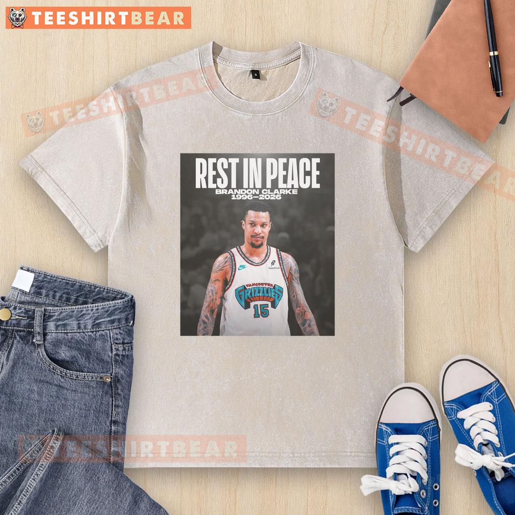 hot-rest-in-peace-membering-brandon-clarke-1996-2026-washed-t-shirt Hot Rest In Peace Brandon Clarke 1996-2026 washed t-shirt featuring a tribute design for the late basketball player.