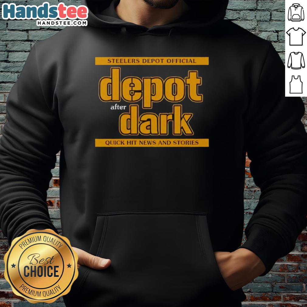 hot-steelers-depot-official-depot-after-dark-hoodie Hot Steelers Depot Official Depot After Dark Hoodie in black, showcasing logo and stylish design for fans.