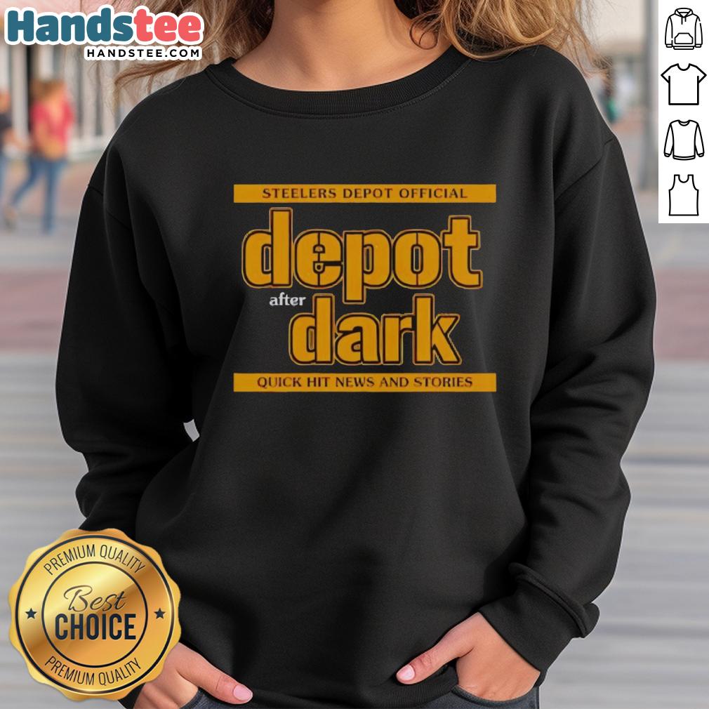 hot-steelers-depot-official-depot-after-dark-sweatshirt Hot Steelers Depot Official Depot After Dark Sweatshirt in black, featuring bold logo and stylish design for fans.