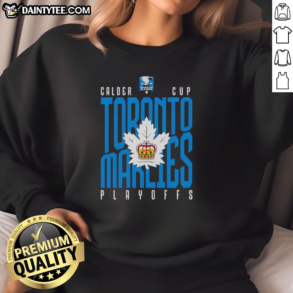 hot-toronto-marlies-calder-cup-playoffs-american-hockey-league-sweatshirt Hot Toronto Marlies Calder Cup Playoffs sweatshirt featuring team logo, perfect for AHL fans and playoff season.