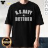 Hot U.S. Navy Retired T-Shirt featuring a bold design, perfect for proud veterans and casual wear enthusiasts.
