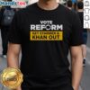 Hot Vote Reform T-Shirt featuring Starmer and Khan designs, promoting Reform UKs message for political change.