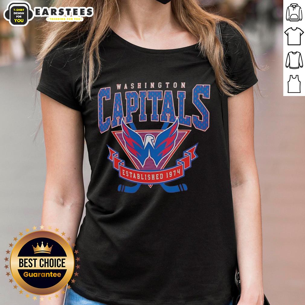 hot-washington-capitals-nhl-established-1974-ladies-tee Hot Washington Capitals NHL Established 1974 ladies tee featuring team colors and logo, perfect for female fans.