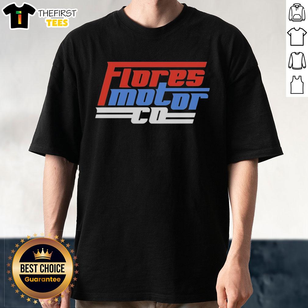 hot-wyatt-flores-2026-flores-motor-co-retro-logo-t-shirt Alt Text: Hot Wyatt Flores 2026 Flores Motor Co retro logo t-shirt featuring a vintage design and vibrant colors.