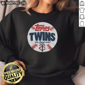 Awesome Minnesota Twins MLB X Topps Baseball sweatshirt showcasing team logo and stylish design for fans.