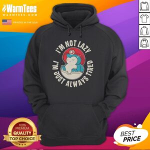 Cozy Official Snorlax Pokmon hoodie featuring 'I'm Not Lazy, I'm Just Always Tired' design.