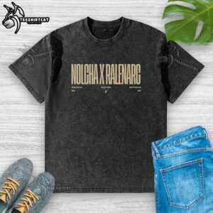 Hot Nolcha X Ralenarc winter capsule washed t-shirt in stylish design, perfect for winter layering and fashion.