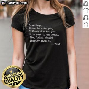 Awesome Greetings 'Grace Be With You' Ladies Tee featuring a gospel message, perfect for faith-inspired fashion.