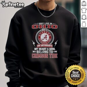 Alt Text: Premium Alabama Crimson Tide sweatshirt showcasing pride for Crimson Tide fans living in Ohio on Sundays.
