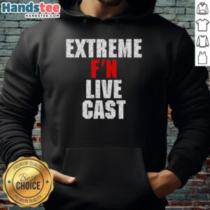 Original Extreme Fn Live Cast Hoodie in black, featuring bold graphics and a comfortable fit for fans of the brand.