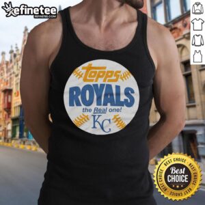 Alt Text: Awesome Kansas City Royals MLB X Topps Baseball tank top featuring vibrant team graphics and a stylish design.