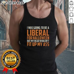 Retro tank top featuring 'Good, I Was Going To Be A Liberal For Halloween' design, perfect for Halloween celebrations.
