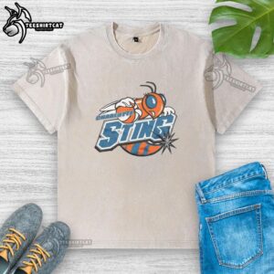 Nice Charlotte Sting 04 washed t-shirt featuring a vintage design and soft fabric, perfect for casual wear.